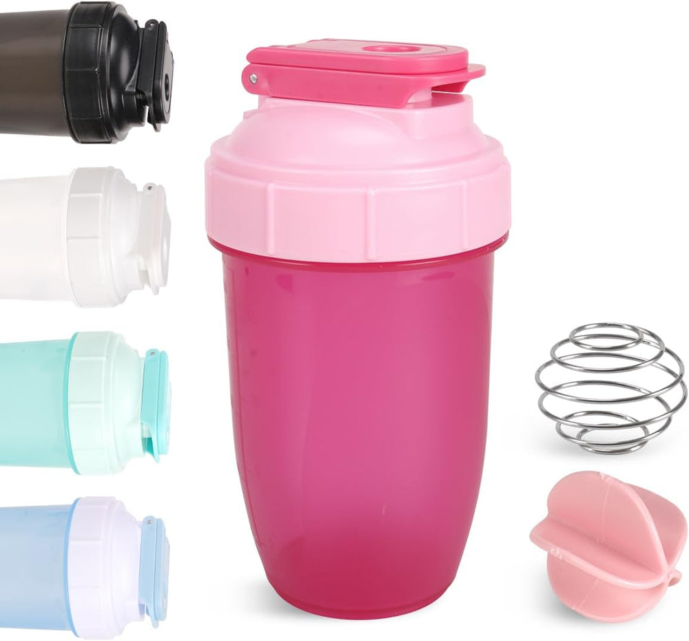 16oz Leak Proof Shaker Bottle for Protein Shakes - Pink