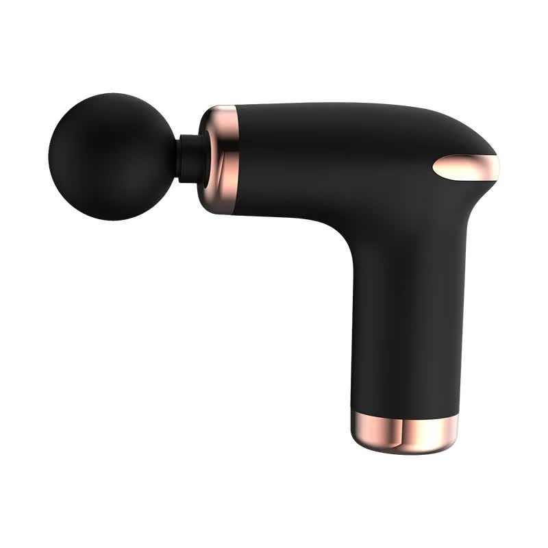 Black Massage Gun - 6-Speed Deep Tissue Massager with 4 Heads
