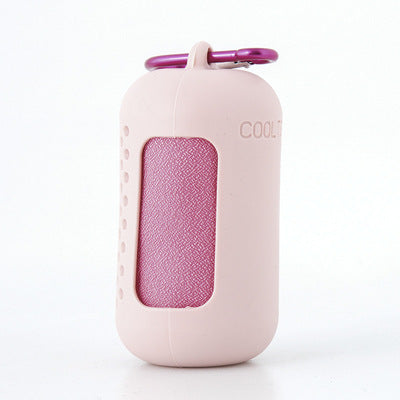 Pink Quick Dry Cooling Towel Set - Microfiber Towels with Cases