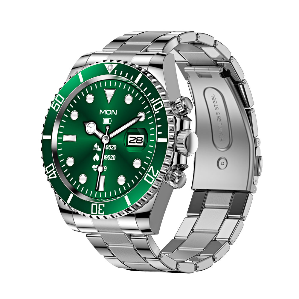 Stainless Steel Smartwatch with Rotating Timer, Bluetooth & Luminous Display