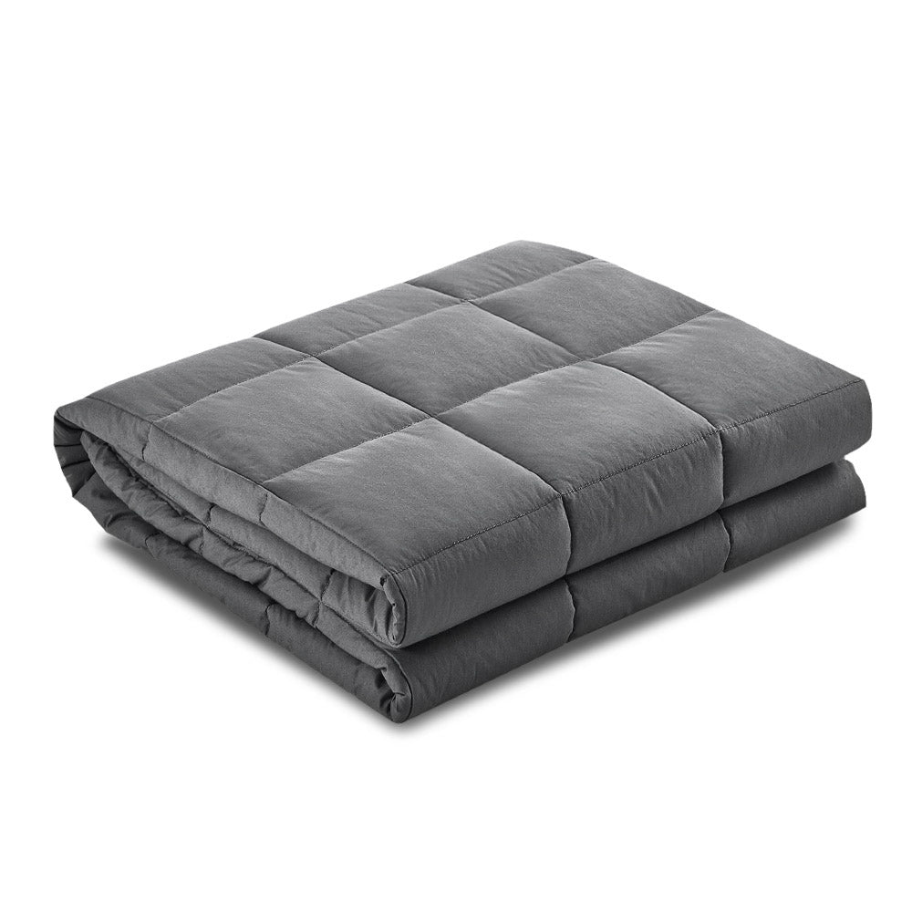Giselle Weighted Blanket 5kg Microfibre Dark Grey