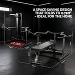 Everfit Chest Press Machine Folding Workout Bench Black