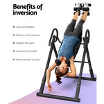 Everfit Grey Inversion Table for Back Pain Relief and Stretching
