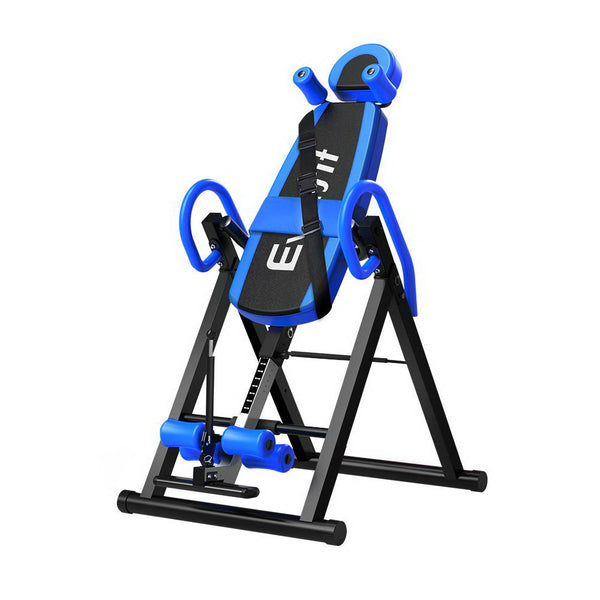 Everfit Inversion Table Back Stretcher Adjustable Home Gym Blue