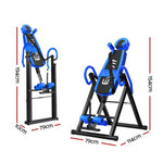 Everfit Inversion Table Back Stretcher Adjustable Home Gym Blue