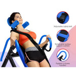 Everfit Inversion Table Back Stretcher Adjustable Home Gym Blue