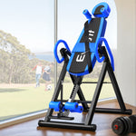 Everfit Inversion Table Back Stretcher Adjustable Home Gym Blue