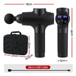 Everfit Massage Gun 30 Speed 8 Heads Rechargeable Black