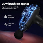Everfit Massage Gun 30 Speed 8 Heads Rechargeable Black
