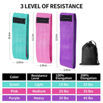 3 Levels Resistance Bands for Exercise and Pilates Workouts