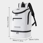 Multi-Use Sports Backpack with Laptop Sleeve - Black/White