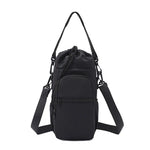 Canvas Water Bottle Sling Bag with Storage Pocket