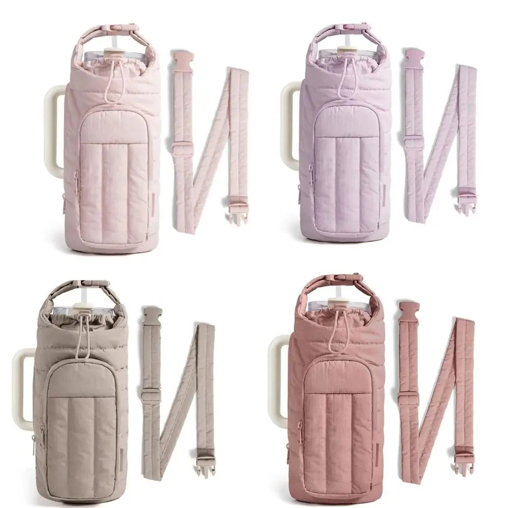 Large Capacity Water Bottle Holder Bag with Multi-Pockets