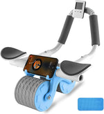 ab roller wheel with knee mat and timer for core strength
