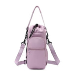 Canvas Water Bottle Sling Bag with Storage Pocket