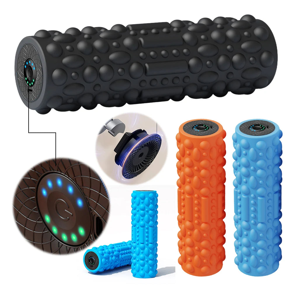 5-Speed Electric Vibrating Foam Roller for Fitness Recovery