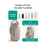 Large Capacity Water Bottle Holder Bag with Multi-Pockets