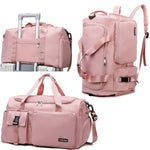 Women's Gym Travel Duffel Bag with Wet Pocket, 58cm