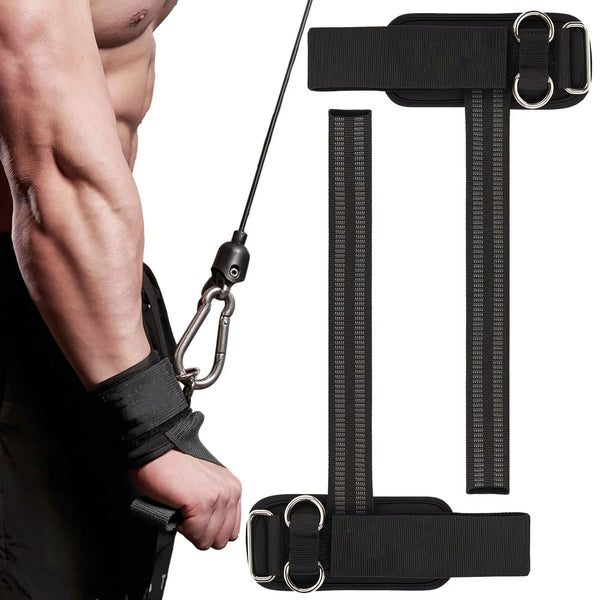 Non-Slip Lifting Straps with D-Rings for Strength Training
