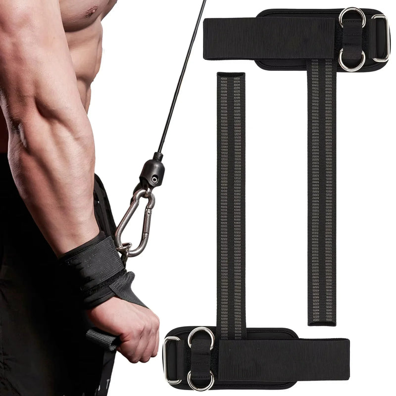 Non-Slip Lifting Straps with D-Rings for Strength Training