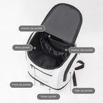 Multi-Use Sports Backpack with Laptop Sleeve - Black/White