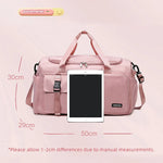 Women's Gym Travel Duffel Bag with Wet Pocket, 58cm