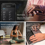 Stainless Steel Smart Ring for Fitness Tracking and Health