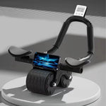 ab roller wheel with knee mat and timer for core strength