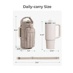 Large Capacity Water Bottle Holder Bag with Multi-Pockets