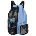Mesh Swim Drawstring Backpack with Wet Pocket