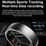 Stainless Steel Smart Ring for Fitness Tracking and Health