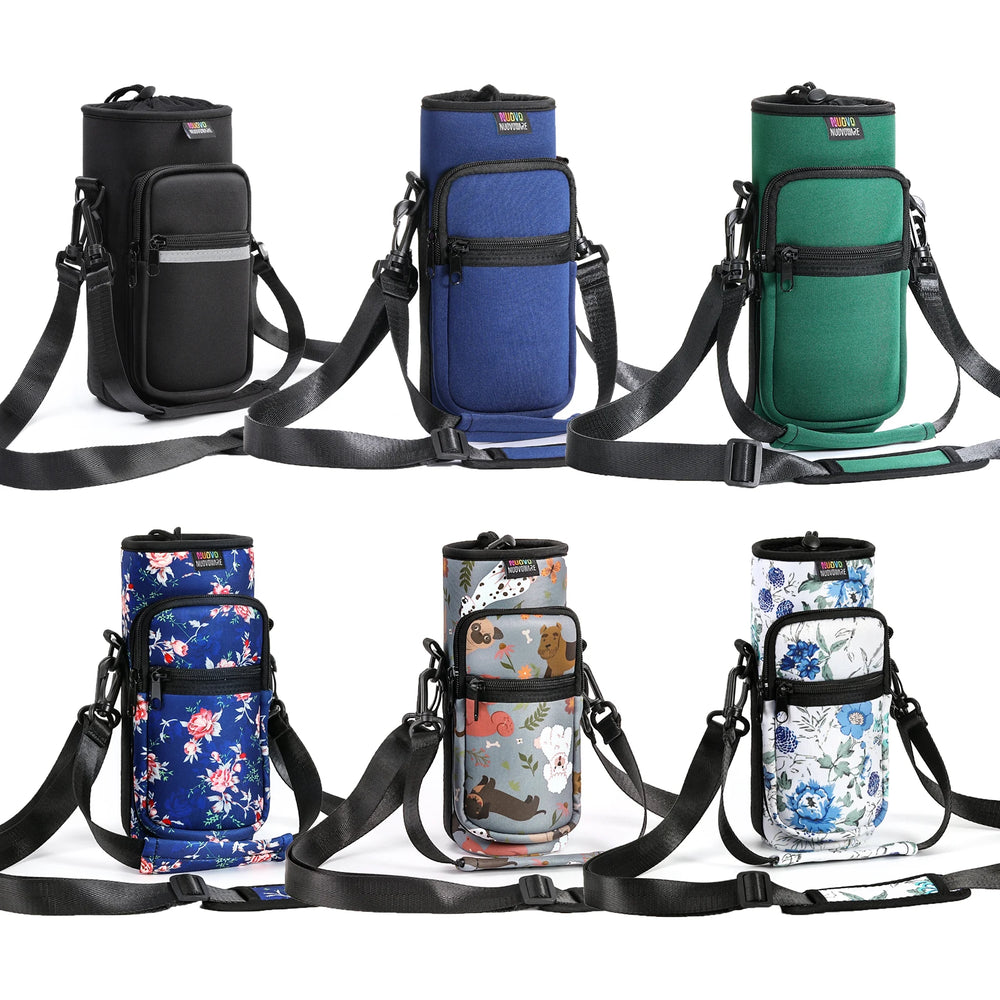 Neoprene Water Bottle Carrier with Adjustable Strap