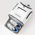 Multi-Use Sports Backpack with Laptop Sleeve - Black/White