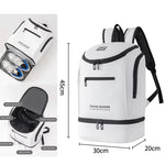 Multi-Use Sports Backpack with Laptop Sleeve - Black/White