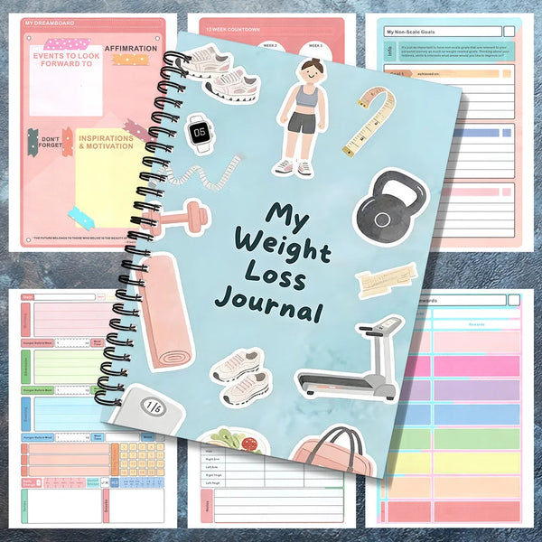 Weight Loss Journal Fitness Notebook Workout Log - 120 Pages