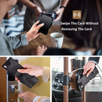 Smart Minimalist Wallet RFID Blocking with Money Clip & ID Window