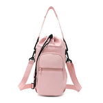 Canvas Water Bottle Sling Bag with Storage Pocket