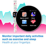 vFitness Momentum Floral Smartwatch with Health Tracking
