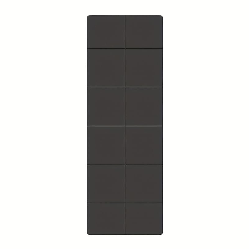 Portable Foldable Yoga Mat - Non-Slip TPE Exercise Mat (Black)