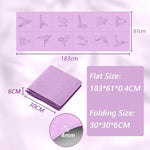 Foldable Yoga Mat - Non-Slip TPE Exercise Mat for Travel
