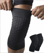 Honeycomb Knee Pads for Kids & Adults – Compression Guards XL Black