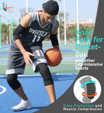 Honeycomb Knee Pads for Kids & Adults – Compression Guards XL Black