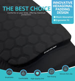 Honeycomb Knee Pads for Kids & Adults – Compression Guards XL Black