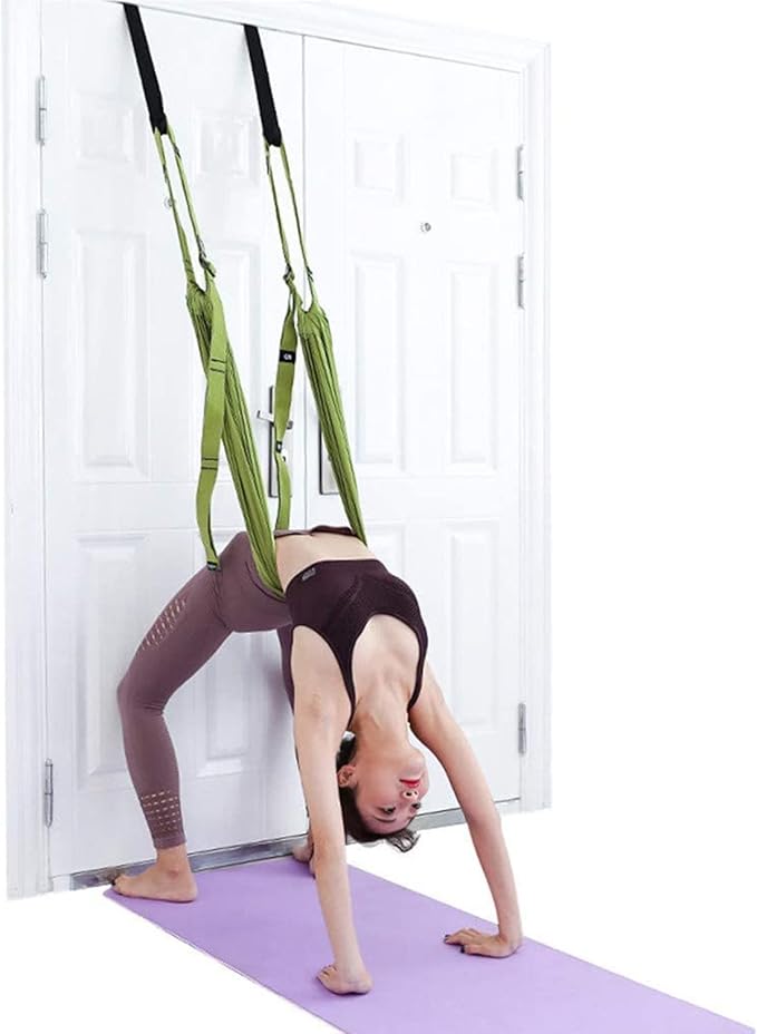 Door-Hanging Yoga Hammock - Adjustable Aerial Strap for Flexibility