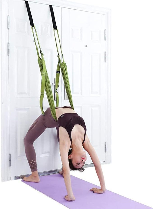 Door-Hanging Yoga Hammock - Adjustable Aerial Strap for Flexibility