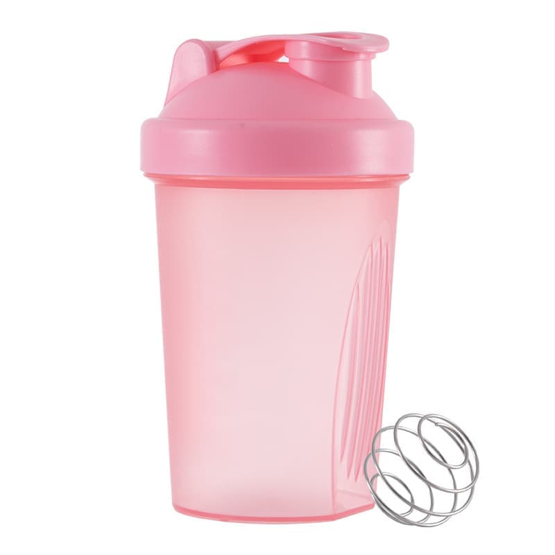 Pink Protein Shaker 400ml, BPA-free Leak-proof Bottle
