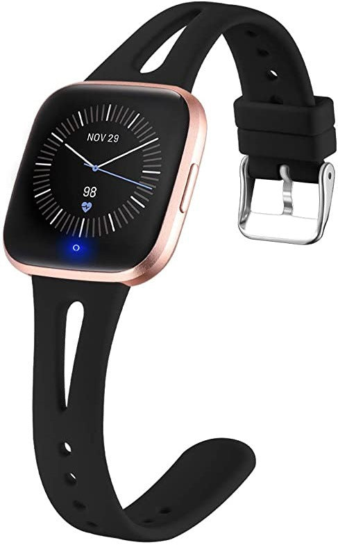 Fitbit Versa 2 Band Replacement Strap 3 Pack Black Silicone