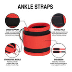 Adjustable Polyester Ankle Straps for Cable Machine Kickbacks