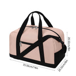 14 Inch Pink Travel Gym Bag with Wet Pocket for Men and Women