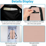 14 Inch Pink Travel Gym Bag with Wet Pocket for Men and Women
